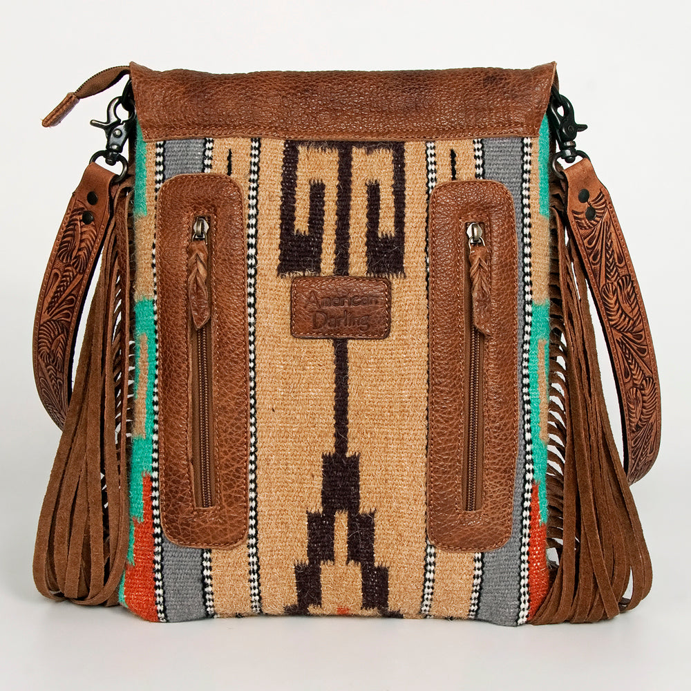 American Darling Large Crossbody Saddle Blanket Genuine Leather Women Bag Western Handbag Purse