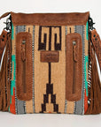 American Darling Large Crossbody Saddle Blanket Genuine Leather Women Bag Western Handbag Purse