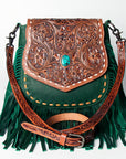 American Darling Messenger Hand Tooled Genuine Leather women bag western handbag purse