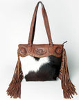 American Darling ADBGZ396C Tote Hand Tooled Hair On Genuine Leather women bag western handbag purse