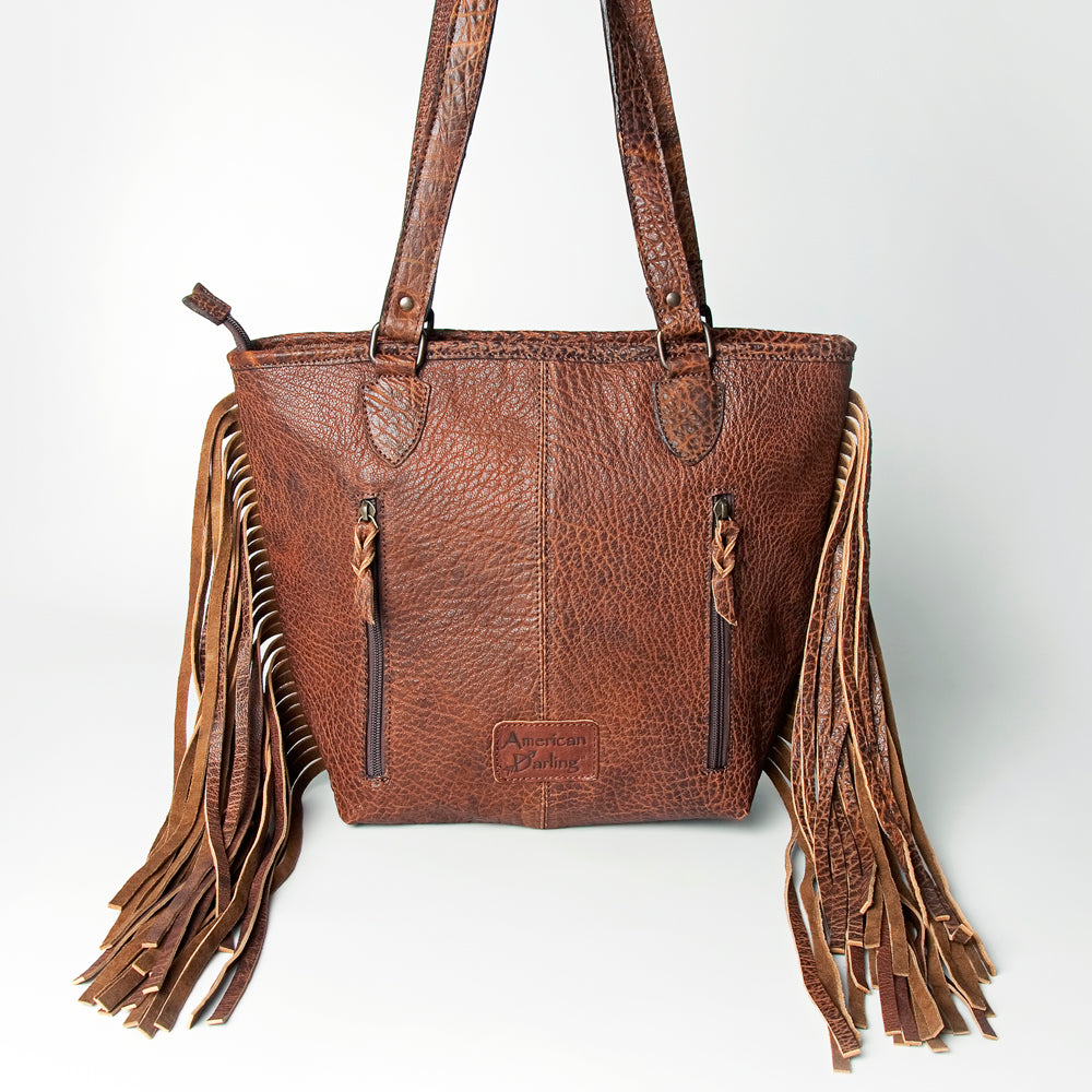 American Darling ADBGZ396C Tote Hand Tooled Hair On Genuine Leather women bag western handbag purse