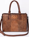 American Darling Briefcase Hand Tooled Genuine Leather Women Bag Western Handbag Purse