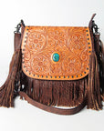 American Darling ADBGZ481 Crossbody Hand Tooled Genuine Leather Women Bag Western Handbag Purse