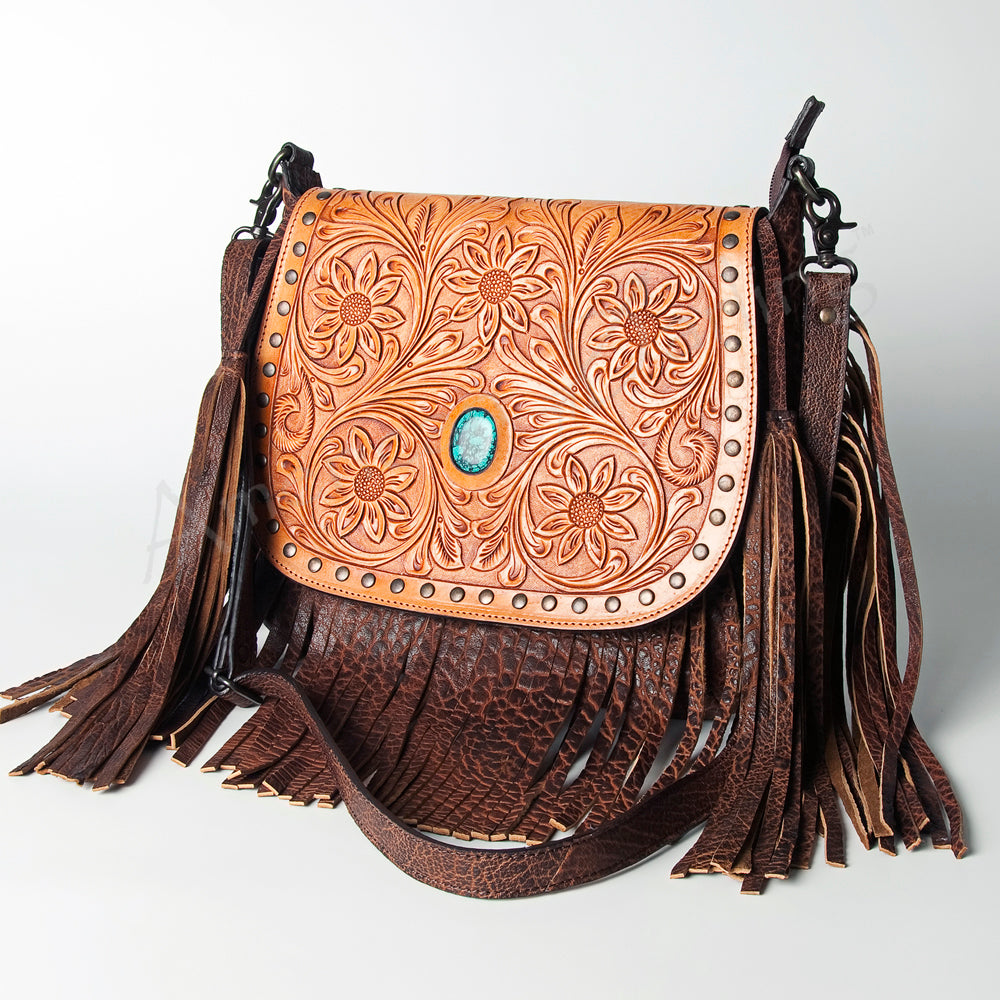 American Darling ADBGZ481 Crossbody Hand Tooled Genuine Leather Women Bag Western Handbag Purse