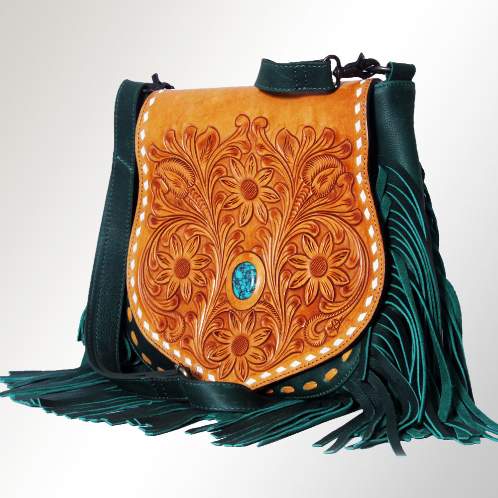 American Darling ADBGZ483 Crossbody Hand Tooled Genuine Leather Women Bag Western Handbag Purse