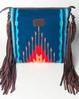 American Darling SIGNATURE CROSSBODY Hand Tooled Upcycled Wool Genuine Leather women bag western handbag purse