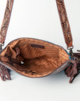American Darling SIGNATURE CROSSBODY Hand Tooled Upcycled Wool Genuine Leather women bag western handbag purse