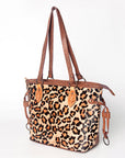 American Darling ADBGZ313B Tote Hand Tooled Hair On Genuine Leather women bag western handbag purse