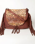 American Darling Messenger Hand Tooled Hair On Genuine Leather Women Bag Western Handbag Purse