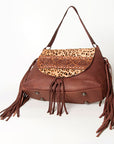 American Darling Messenger Hand Tooled Hair On Genuine Leather Women Bag Western Handbag Purse