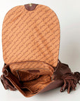 American Darling Messenger Hand Tooled Hair On Genuine Leather Women Bag Western Handbag Purse