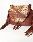 American Darling Messenger Hand Tooled Hair On Genuine Leather Women Bag Western Handbag Purse