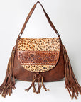 American Darling Messenger Hand Tooled Hair On Genuine Leather Women Bag Western Handbag Purse