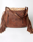 American Darling Messenger Hand Tooled Hair On Genuine Leather Women Bag Western Handbag Purse