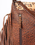 American Darling Messenger Hand Tooled Hair On Genuine Leather Women Bag Western Handbag Purse