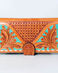 American Darling Wallet Hand Tooled Genuine Leather Women Bag Western Handbag Purse