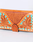 American Darling Wallet Hand Tooled Genuine Leather Women Bag Western Handbag Purse