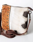 American Darling Beautifully Hand Tooled Hair-On Genuine Leather women bag western handbag purse