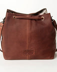 American Darling ADBGZ454B Tote Hand Tooled Hair On Genuine Leather women bag western handbag purse