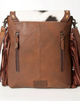 American Darling ADBGZ465B Cross Body Hand Tooled Hair On Genuine Leather women bag western handbag purse