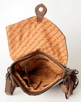 American Darling ADBGZ465B Cross Body Hand Tooled Hair On Genuine Leather women bag western handbag purse