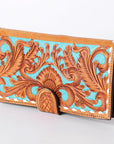 American Darling Wallet Hand Tooled Genuine Leather Women Bag Western Handbag Purse