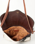 American Darling ADBGD149 Crossbody Hand Tooled Hair-On Genuine Leather Women Bag Western Handbag Purse
