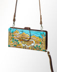 American Darling Wristlet Genuine Leather Women Bag Western Handbag Purse