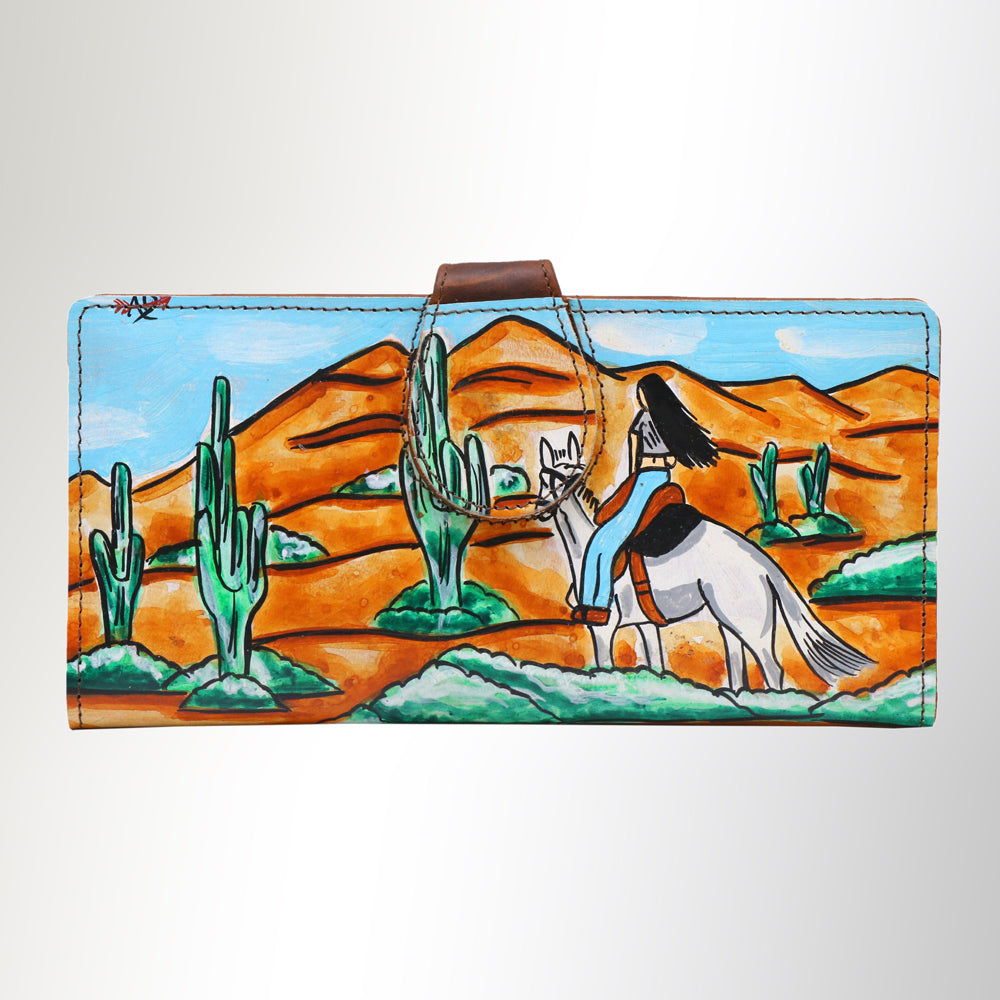 American Darling Wristlet Genuine Leather Women Bag Western Handbag Purse
