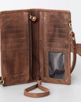 American Darling Wristlet Genuine Leather Women Bag Western Handbag Purse