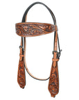 Hilason Western American Leather Horse Tack Set Tan