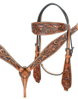 Hilason Western American Leather Horse Tack Set Tan