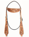 Hilason Western American Leather Horse Tack Set Tan