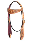 Hilason Western American Leather Horse Tack Set Tan