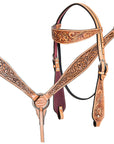 Hilason Western American Leather Horse Tack Set Tan