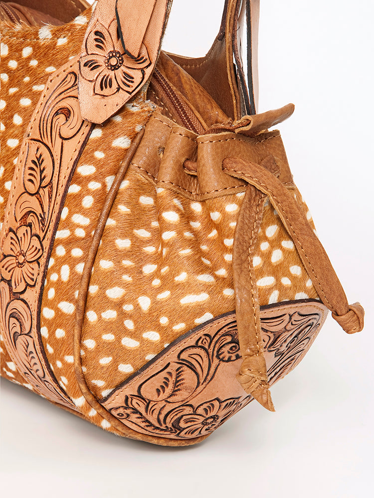 American Darling Hobo Hand Tooled Hair On Genuine Leather women bag western handbag purse