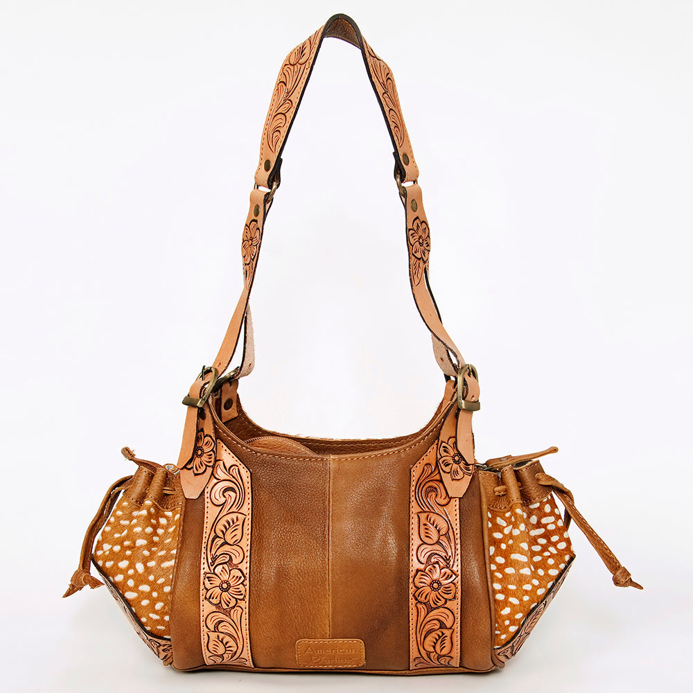 American Darling Hobo Hand Tooled Hair On Genuine Leather women bag western handbag purse
