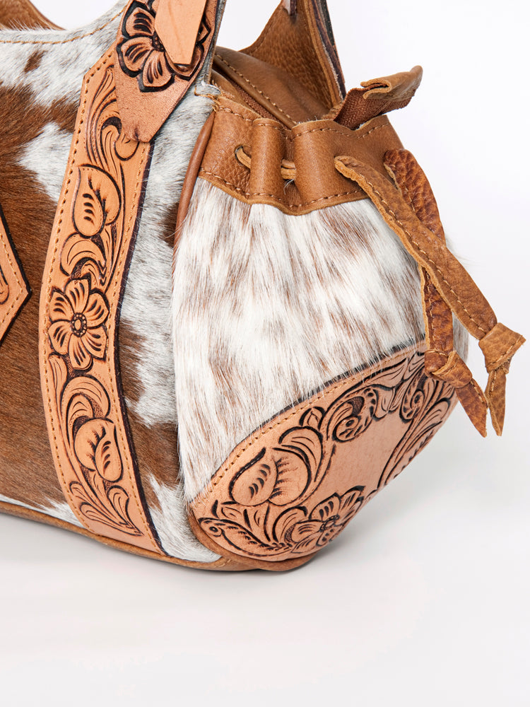 American Darling Hobo Hand Tooled Hair On Genuine Leather women bag western handbag purse