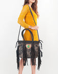 American Darling ADBGD151 Tote Hair-On Genuine Leather Women Bag Western Handbag Purse