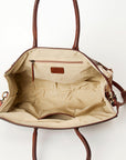 American Darling Duffel Hand Tooled Hair On Genuine Leather Women Bag Western Handbag Purse