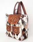 American Darling Hair On Genuine Leather Women Bag Western Handbag Purse