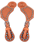 Bar H Equine Leather Spurs Straps for Adults - Western Womens Spur Straps for Horse Riding, Barrel Racing, Show, and Rodeo