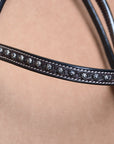 Bar H Equine Western Horse Genuine Leather Hand Tooled  Headstall Dark Brown