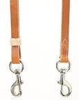 Bar H Equine Horse Genuine Leather Tie Downs Snap Ends Tan