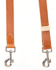Bar H Equine Horse Genuine Leather Tie Downs Snap Ends Tan