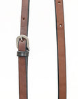 Bar H Equine Horse Genuine Leather Tie Downs Snap Ends Brown