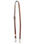 Bar H Equine Horse Genuine Leather Tie Downs Snap Ends Brown
