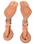 Bar H Equine Leather Spurs Straps for Adults - Western Womens Spur Straps for Horse Riding, Barrel Racing, Show, and Rodeo