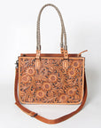 American Darling ADBG771 Tote Hand Tooled Genuine Leather Women Bag Western Handbag Purse