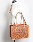 American Darling ADBG771 Tote Hand Tooled Genuine Leather Women Bag Western Handbag Purse